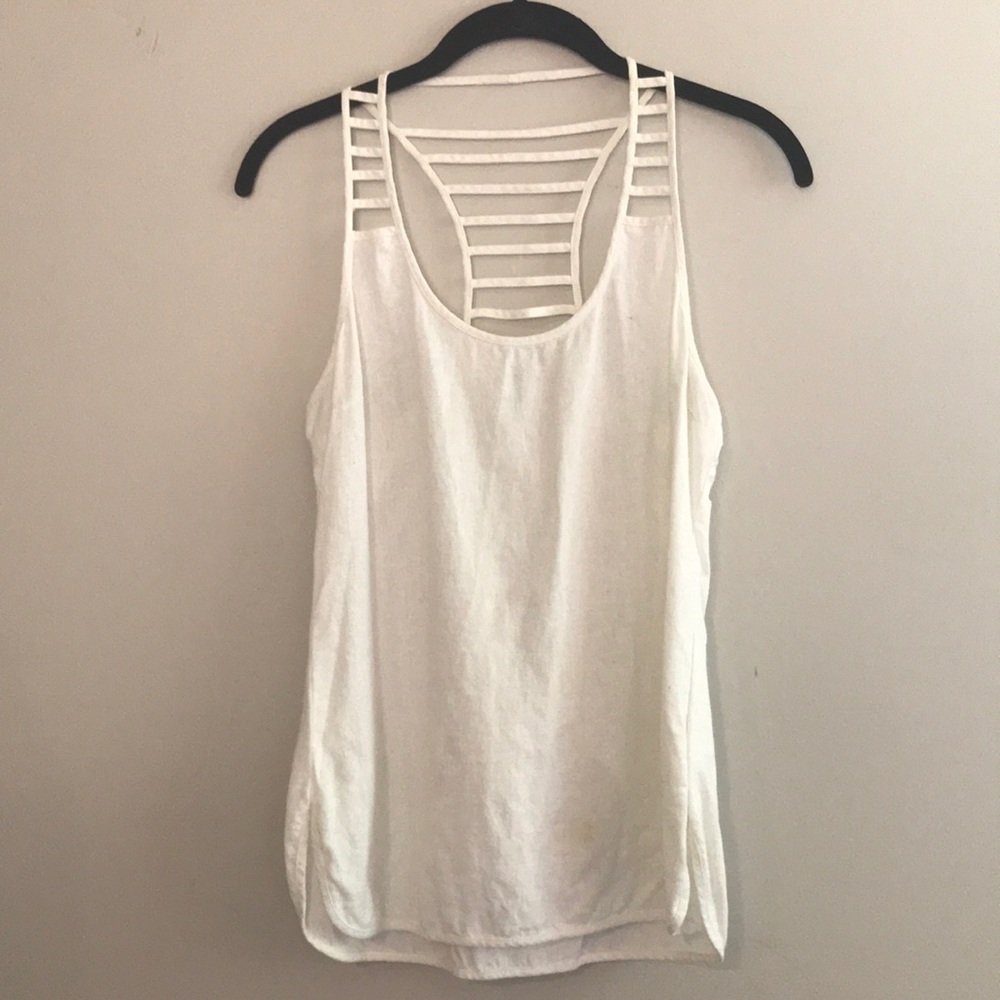 Loeffler Randall white linen tank size 2